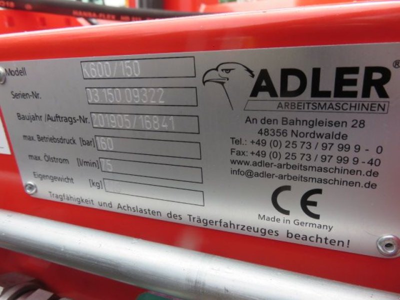 Kehrmaschine typu Sonstige ADLER K600-150, Neumaschine w Lunteren (Zdjęcie 8)