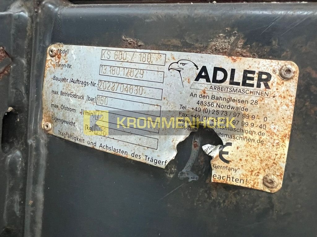 Kehrmaschine del tipo Sonstige ADLER KS 600 / 180 1800 mm Bak bezem voor Bobcat, Gebrauchtmaschine In Apeldoorn (Immagine 10)