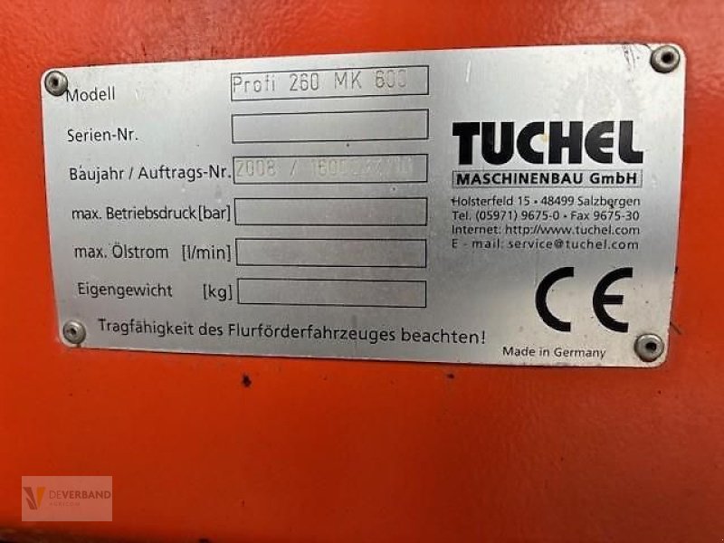 Kehrmaschine типа Tuchel Plus 260 MK 600, Gebrauchtmaschine в Colmar-Berg (Фотография 5)