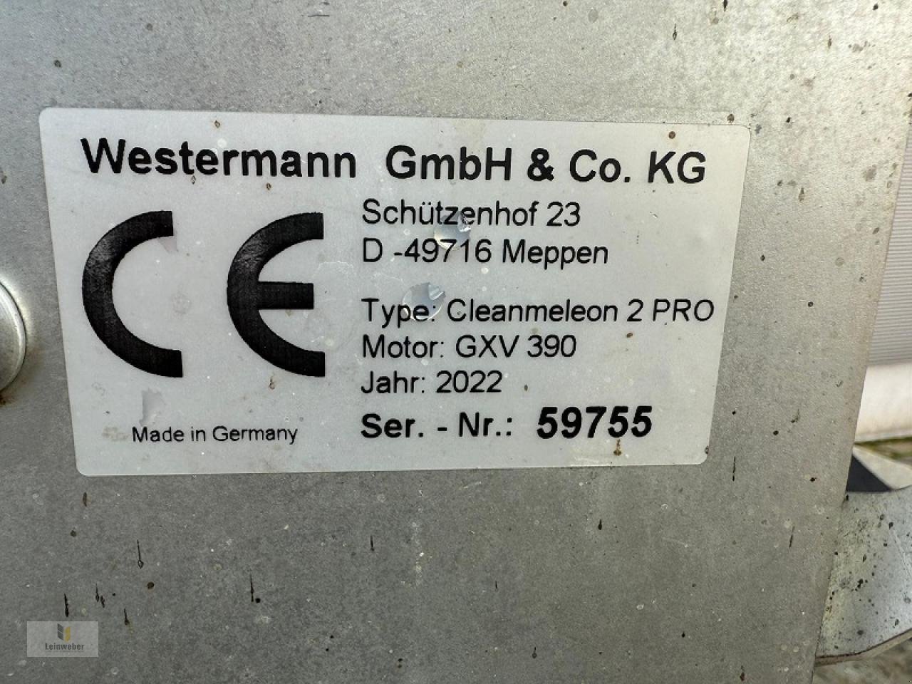 Kehrmaschine Türe ait Westermann Cleanmelon 2 Pro, Gebrauchtmaschine içinde Neuhof - Dorfborn (resim 8)