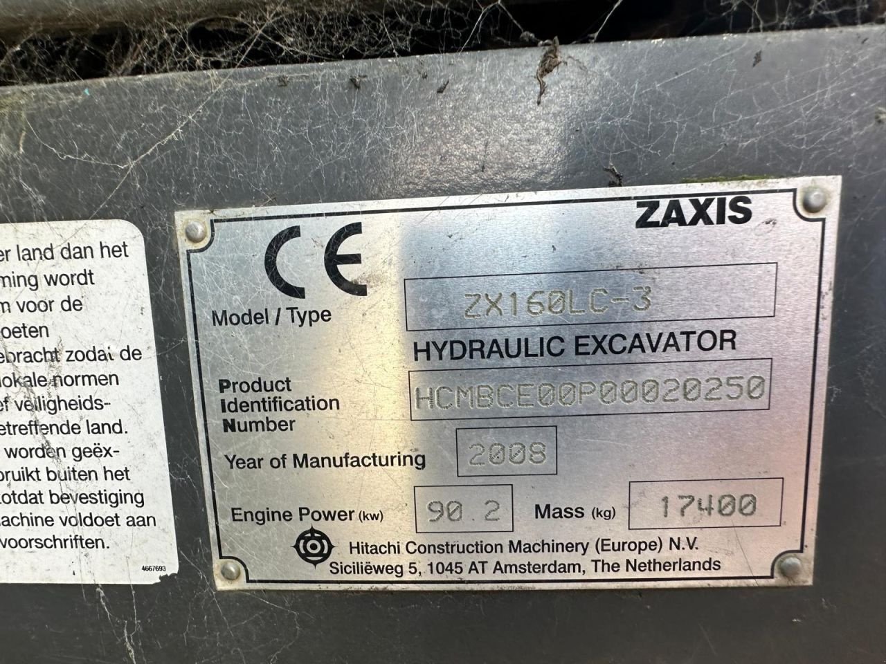 Kettenbagger del tipo Hitachi Zaxis 160LC-3, Gebrauchtmaschine en Kudelstaart (Imagen 4)