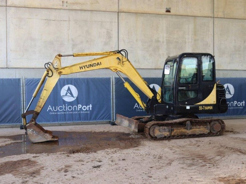 Kettenbagger van het type Hyundai R55-7, Gebrauchtmaschine in Antwerpen (Foto 1)