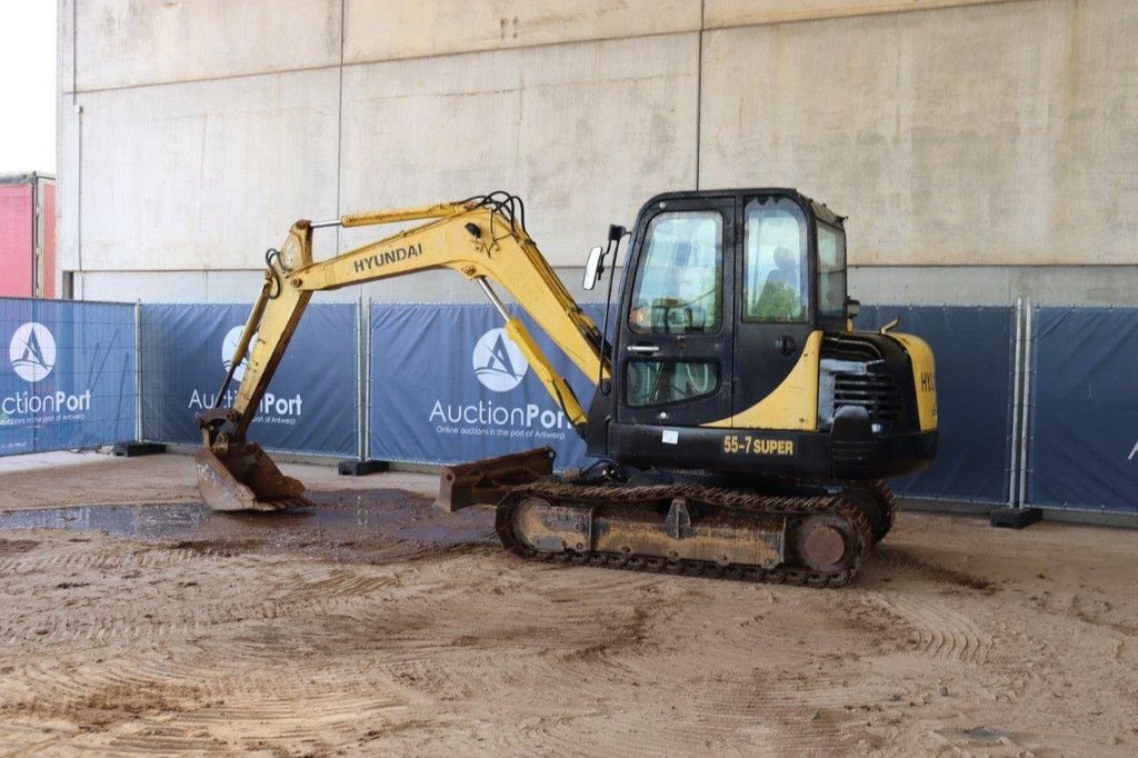 Kettenbagger del tipo Hyundai R55-7, Gebrauchtmaschine en Antwerpen (Imagen 3)