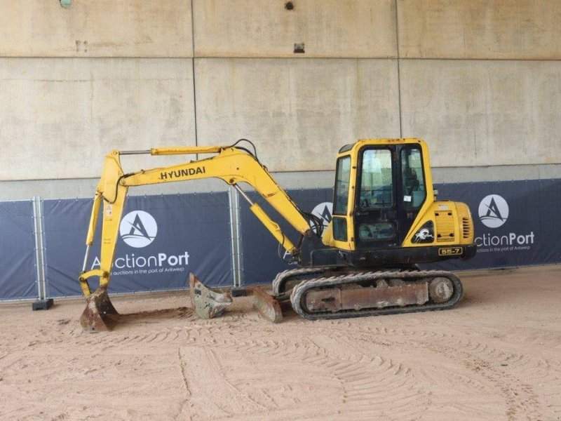 Kettenbagger del tipo Hyundai R55-7, Gebrauchtmaschine en Antwerpen (Imagen 1)