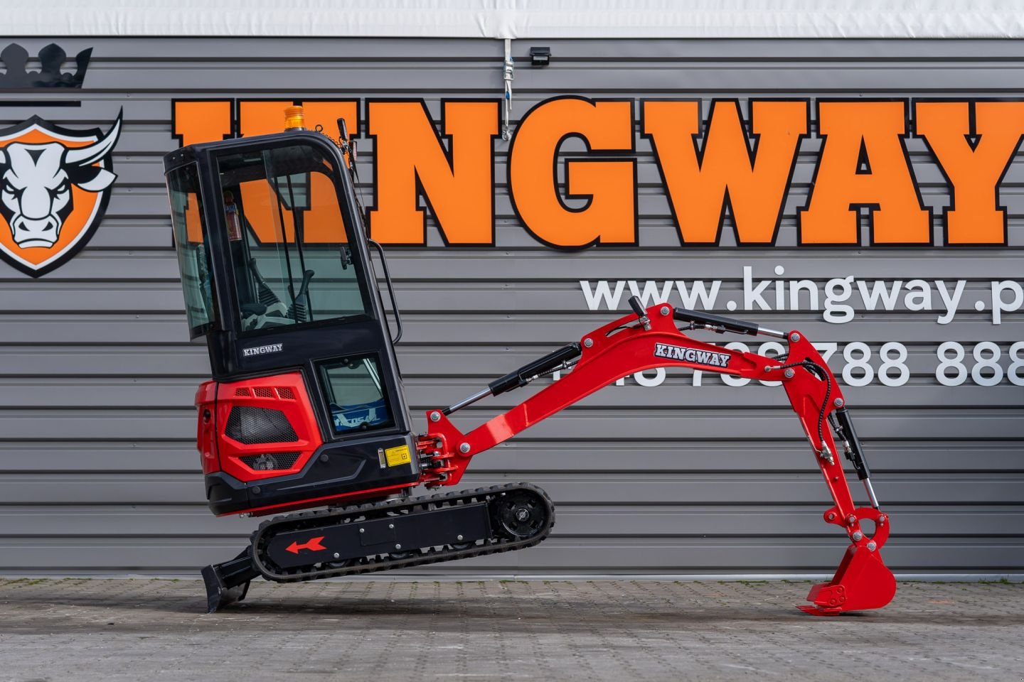 Kettenbagger van het type Kingway Yama H15, Neumaschine in Hollandscheveld (Foto 1)