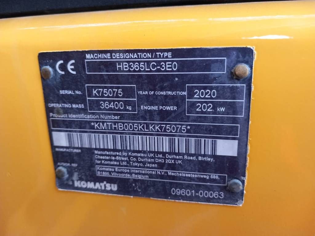 Kettenbagger Türe ait Komatsu HB365LC-3, Gebrauchtmaschine içinde Overijse (resim 11)