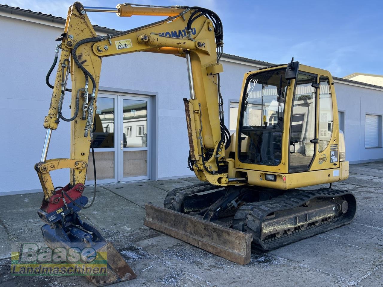 Kettenbagger del tipo Komatsu PC 75R Bagger mit Räumschwenkschaufel, Gebrauchtmaschine en Holthof (Imagen 1)