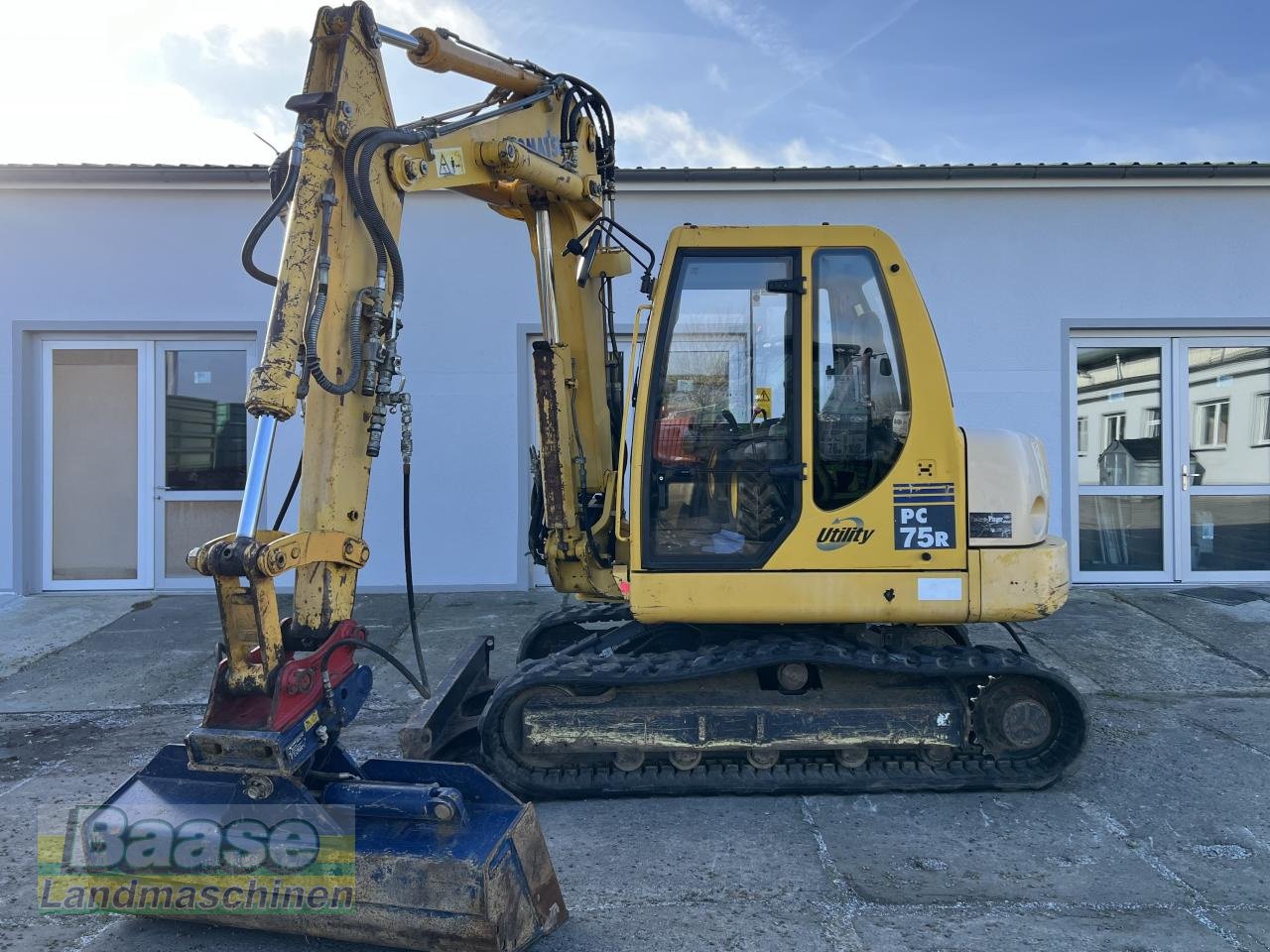 Kettenbagger del tipo Komatsu PC 75R Bagger mit Räumschwenkschaufel, Gebrauchtmaschine en Holthof (Imagen 11)