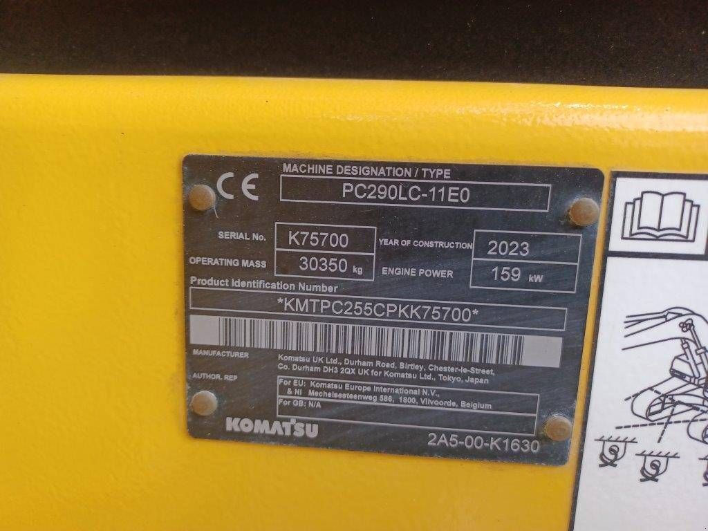 Kettenbagger tip Komatsu PC290LC-11EO, Gebrauchtmaschine in Overijse (Poză 7)