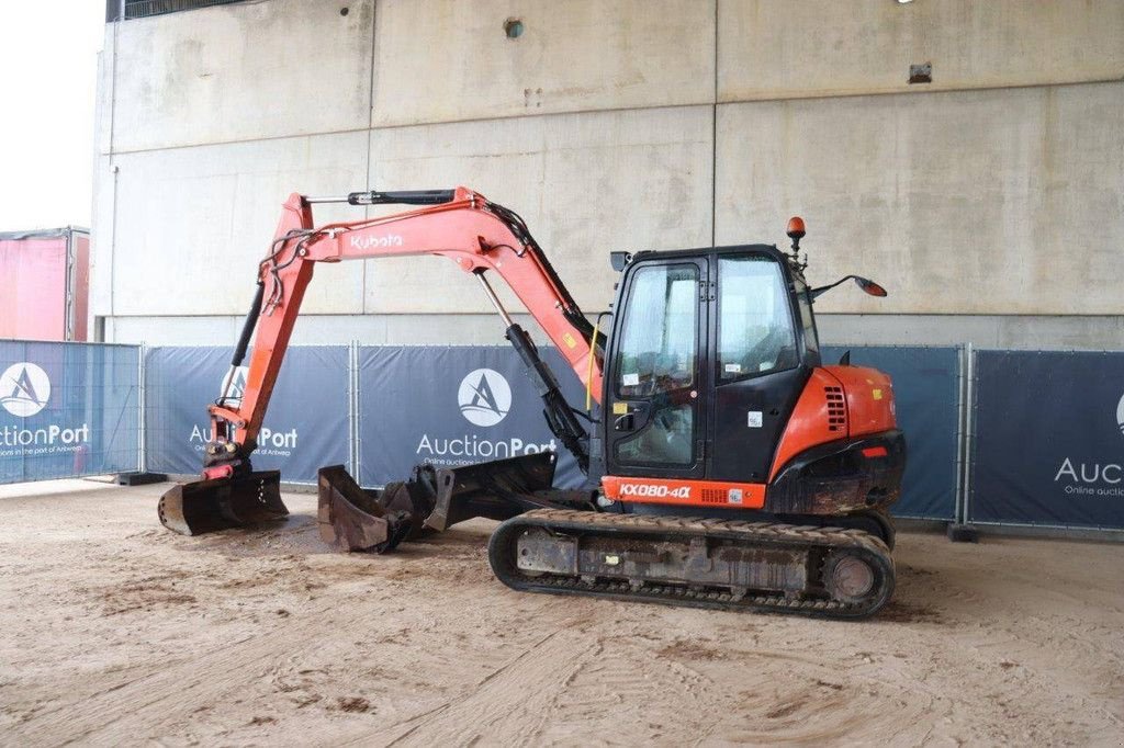 Kettenbagger des Typs Kubota KX080-4, Gebrauchtmaschine in Antwerpen (Bild 3)