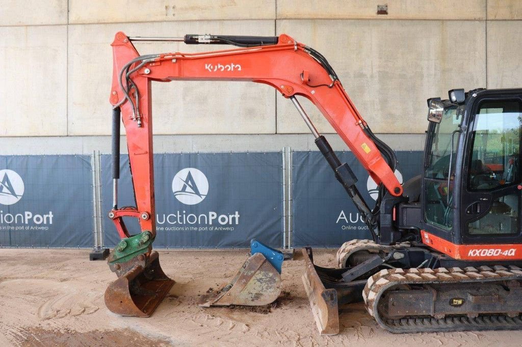 Kettenbagger del tipo Kubota KX080-4a, Gebrauchtmaschine en Antwerpen (Imagen 10)