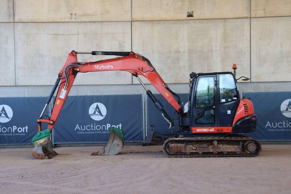 Kettenbagger du type Kubota KX080-4a, Gebrauchtmaschine en Antwerpen (Photo 2)