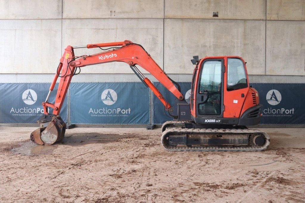 Kettenbagger des Typs Kubota KX080, Gebrauchtmaschine in Antwerpen (Bild 2)