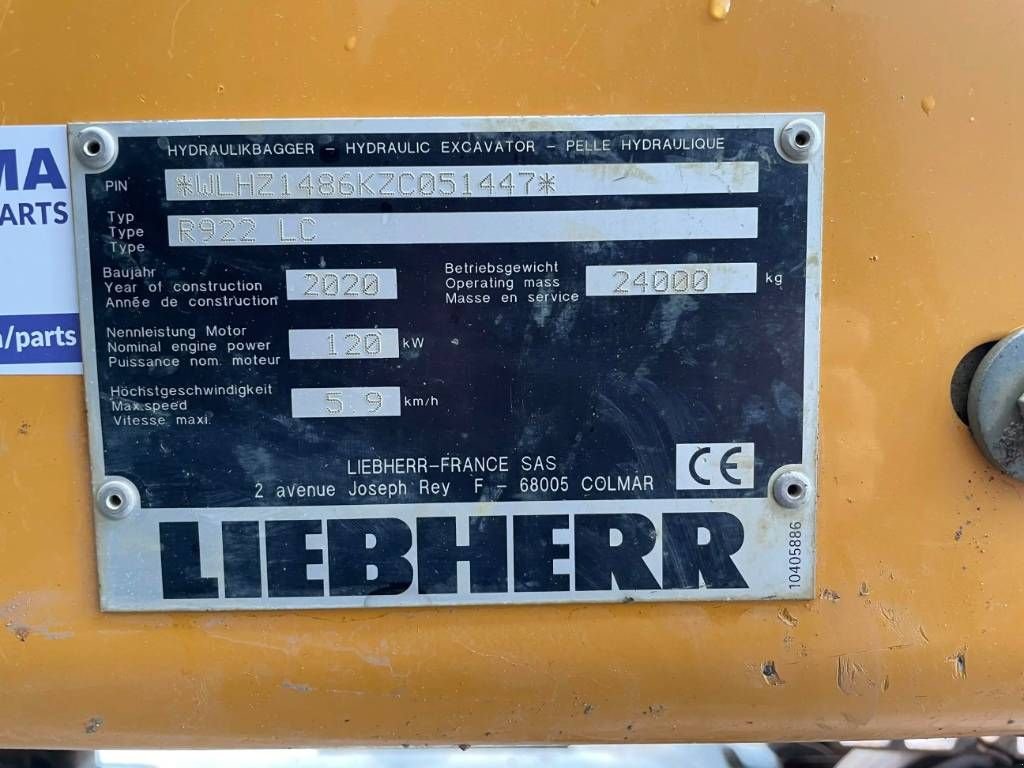 Kettenbagger del tipo Liebherr R922LC, Gebrauchtmaschine en Venlo (Imagen 3)