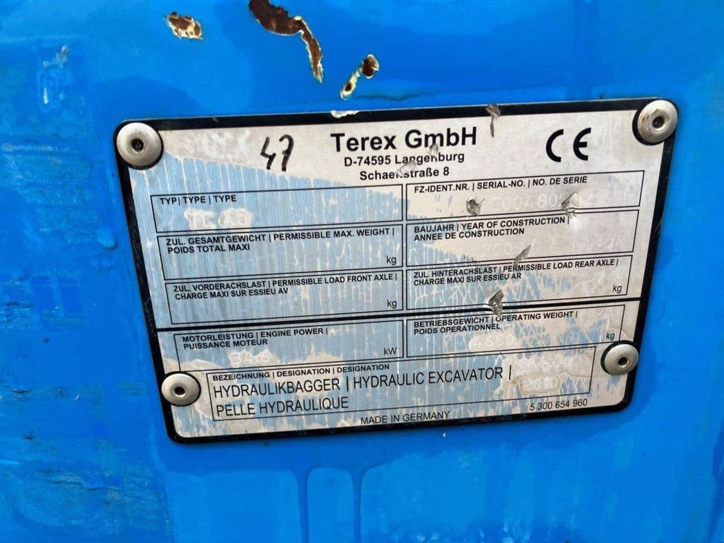 Kettenbagger a típus Terex TC48, Gebrauchtmaschine ekkor: Antwerpen (Kép 10)