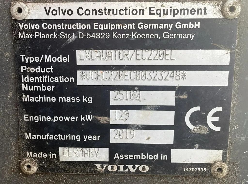 Kettenbagger tip Volvo EC 220EL, Gebrauchtmaschine in Wevelgem (Poză 6)