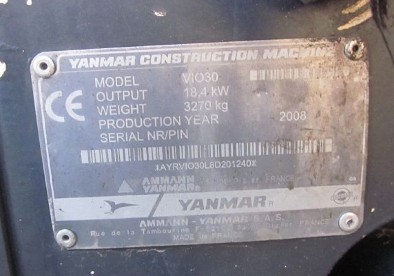 Kettenbagger du type Yanmar VIO30, Gebrauchtmaschine en BRIGNAIS (Photo 3)