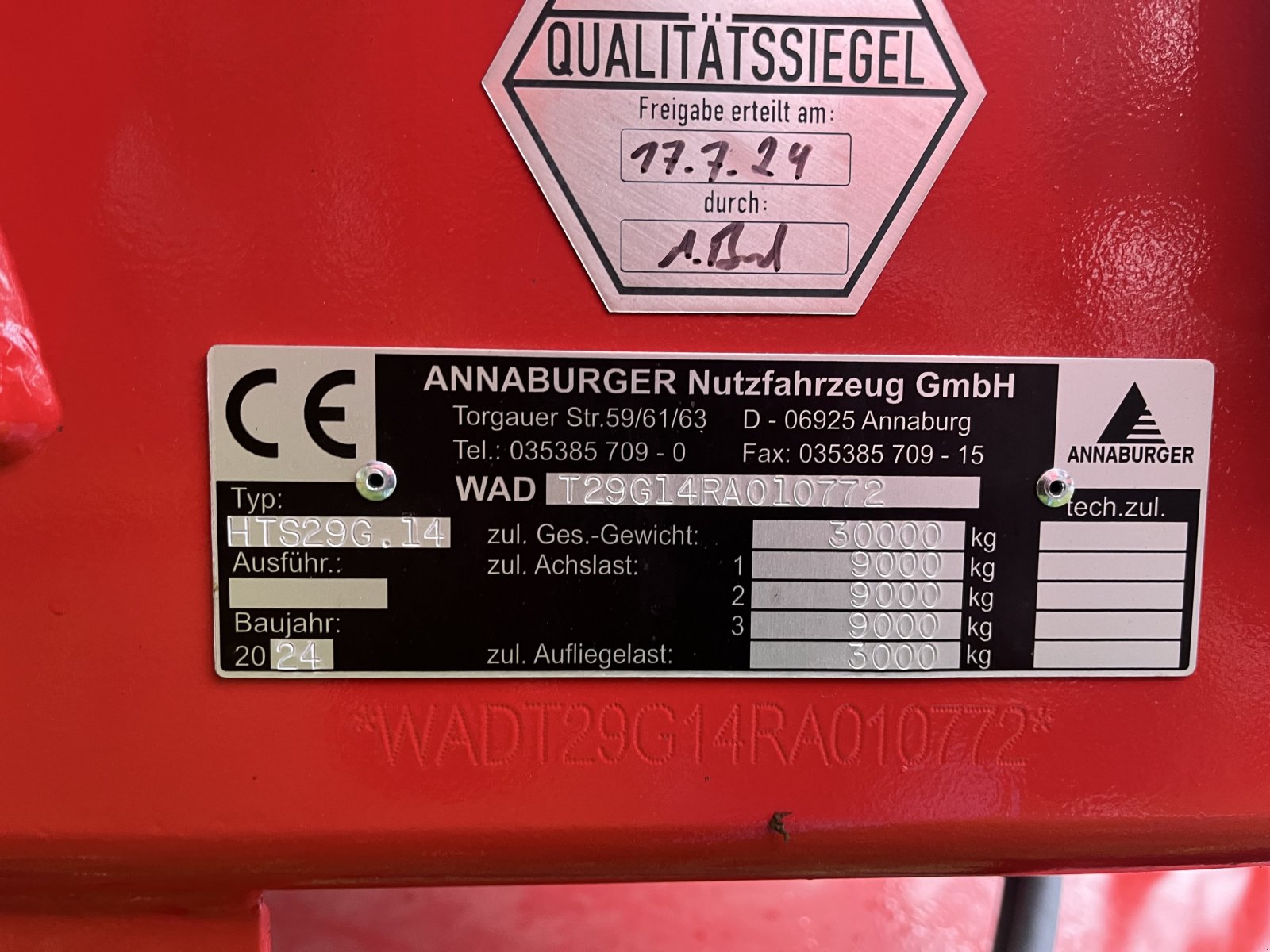 Kipper des Typs Annaburger HTS29G.14 PA, Neumaschine in Tüttleben (Bild 2)