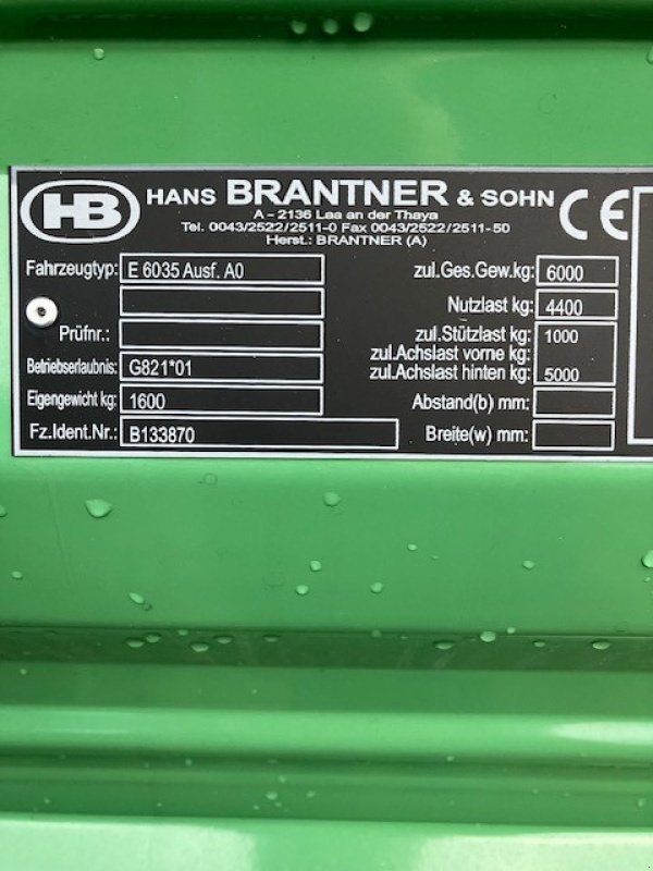 Kipper del tipo Brantner E 6035 EURO-Line, Neumaschine en Voitze (Imagen 5)