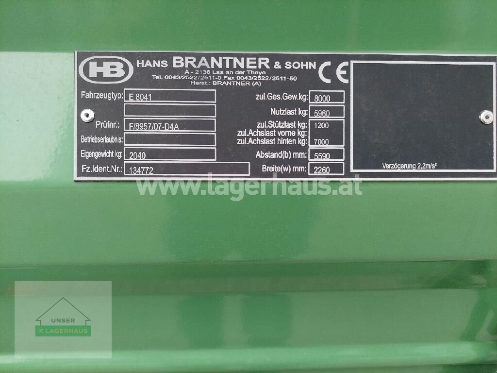 Kipper tipa Brantner E 8041, Neumaschine u Haag (Slika 2)