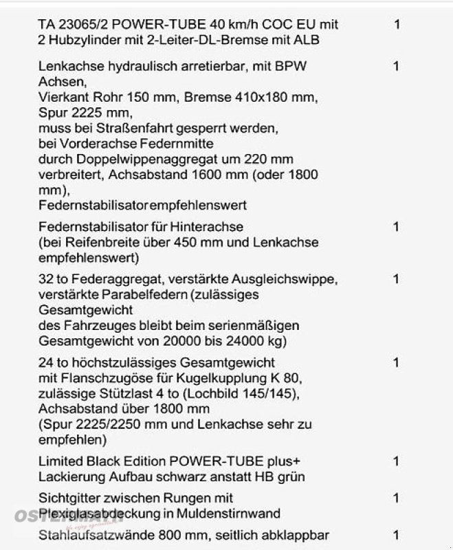 Kipper del tipo Brantner TA 23065 Power Tube plus, Vorführmaschine In Rohr (Immagine 3)