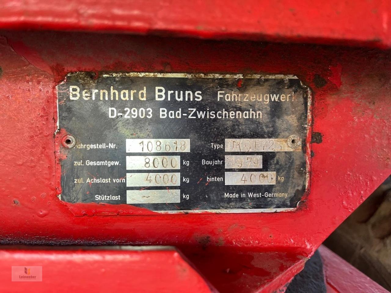 Kipper del tipo Bruns DKDF 125, Gebrauchtmaschine en Neuhof - Dorfborn (Imagen 8)