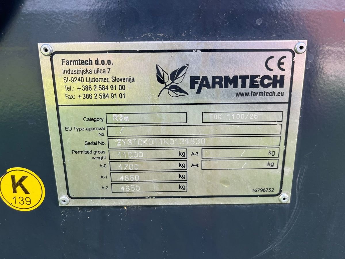 Kipper типа Farmtech TDK 1100, Gebrauchtmaschine в NATTERNBACH (Фотография 16)