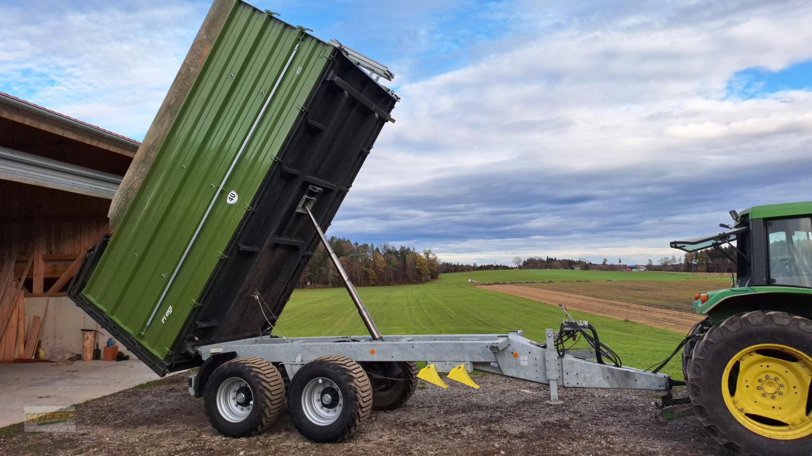 Kipper des Typs Fliegl TDK 160, Gebrauchtmaschine in Frauenneuharting (Bild 1)