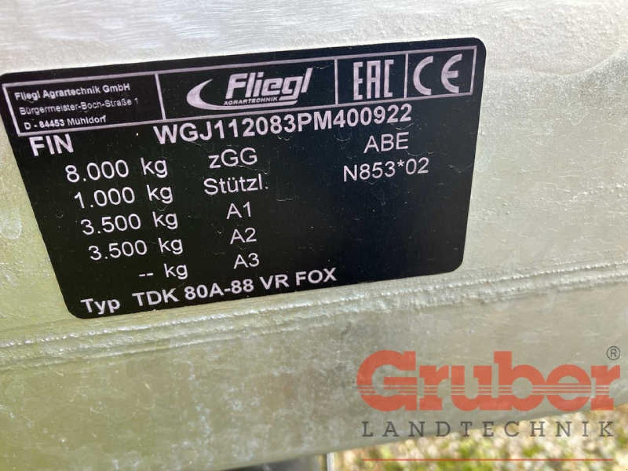 Kipper от тип Fliegl TDK 80A-88 VR Fox, Gebrauchtmaschine в Ampfing (Снимка 6)