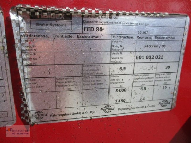 Kipper typu Fortuna FED 80, Gebrauchtmaschine v Altenberge (Obrázek 9)