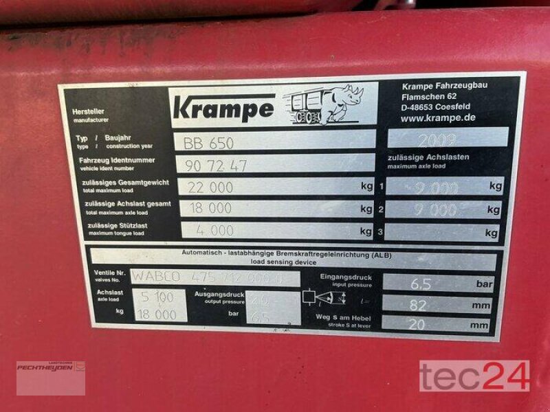 Kipper tipa Krampe BigBody 650, Gebrauchtmaschine u Rees (Slika 3)