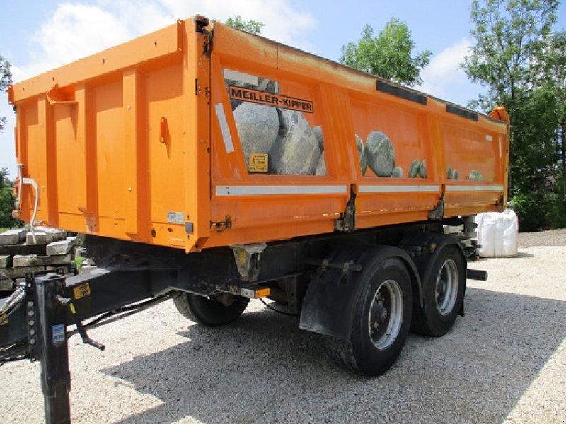 Kipper del tipo Meiller 18 t Meiller Tandem Öl 3 Seiten mit Meiller-Bordmatik, 1 m Stahlaufbau, Gebrauchtmaschine en Rain-Gempfing (Imagen 1)