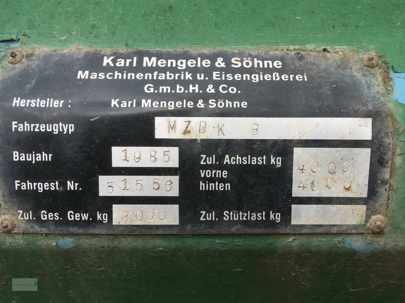 Kipper tip Mengele DK 8, Gebrauchtmaschine in Marsberg (Poză 8)