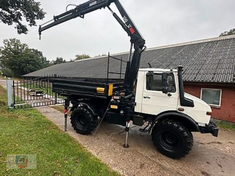 Kipper del tipo Mercedes-Benz U1450 427 HIAB 100 Kran Kipper 425/75R20 TÜV, Gebrauchtmaschine en Fitzen