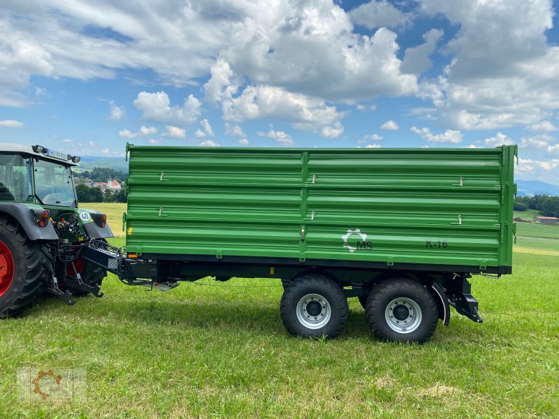 Kipper Türe ait MS 16t Druckluft LED 40km/h Hydr. Stützfuß Tandem, Neumaschine içinde Tiefenbach (resim 1)