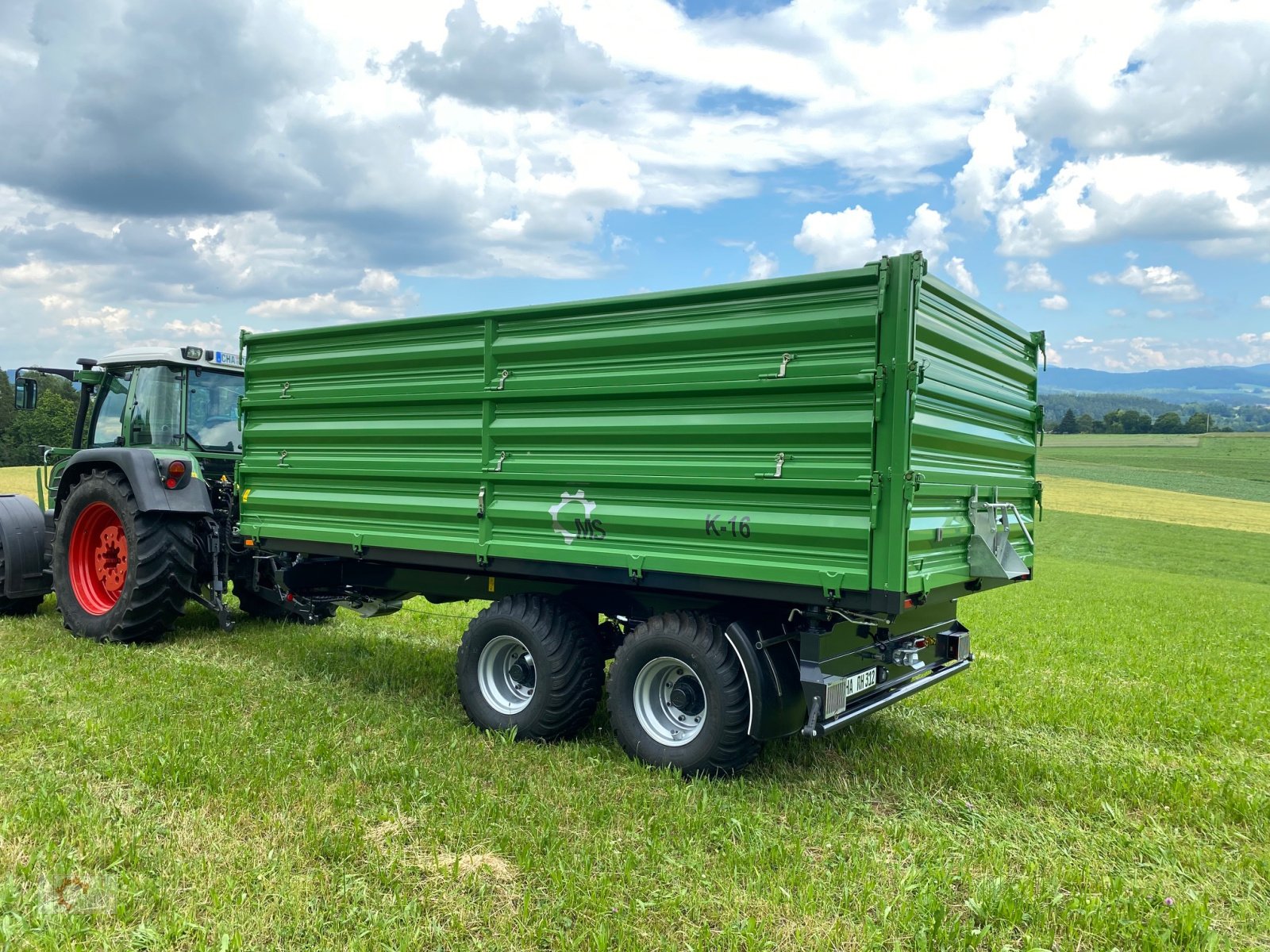 Kipper a típus MS 16t Druckluft LED 40km/h Hydr. Stützfuß Tandem, Neumaschine ekkor: Tiefenbach (Kép 7)