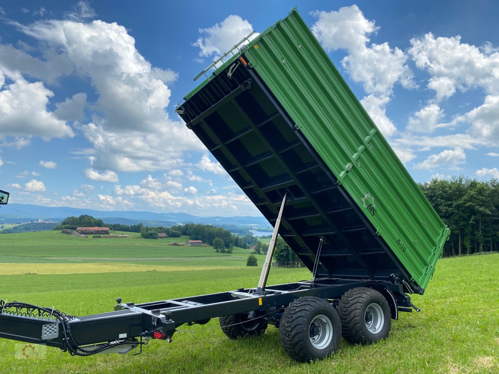 Kipper typu MS 16t Druckluft LED 40km/h Hydr. Stützfuß Tandem, Neumaschine v Tiefenbach (Obrázek 2)