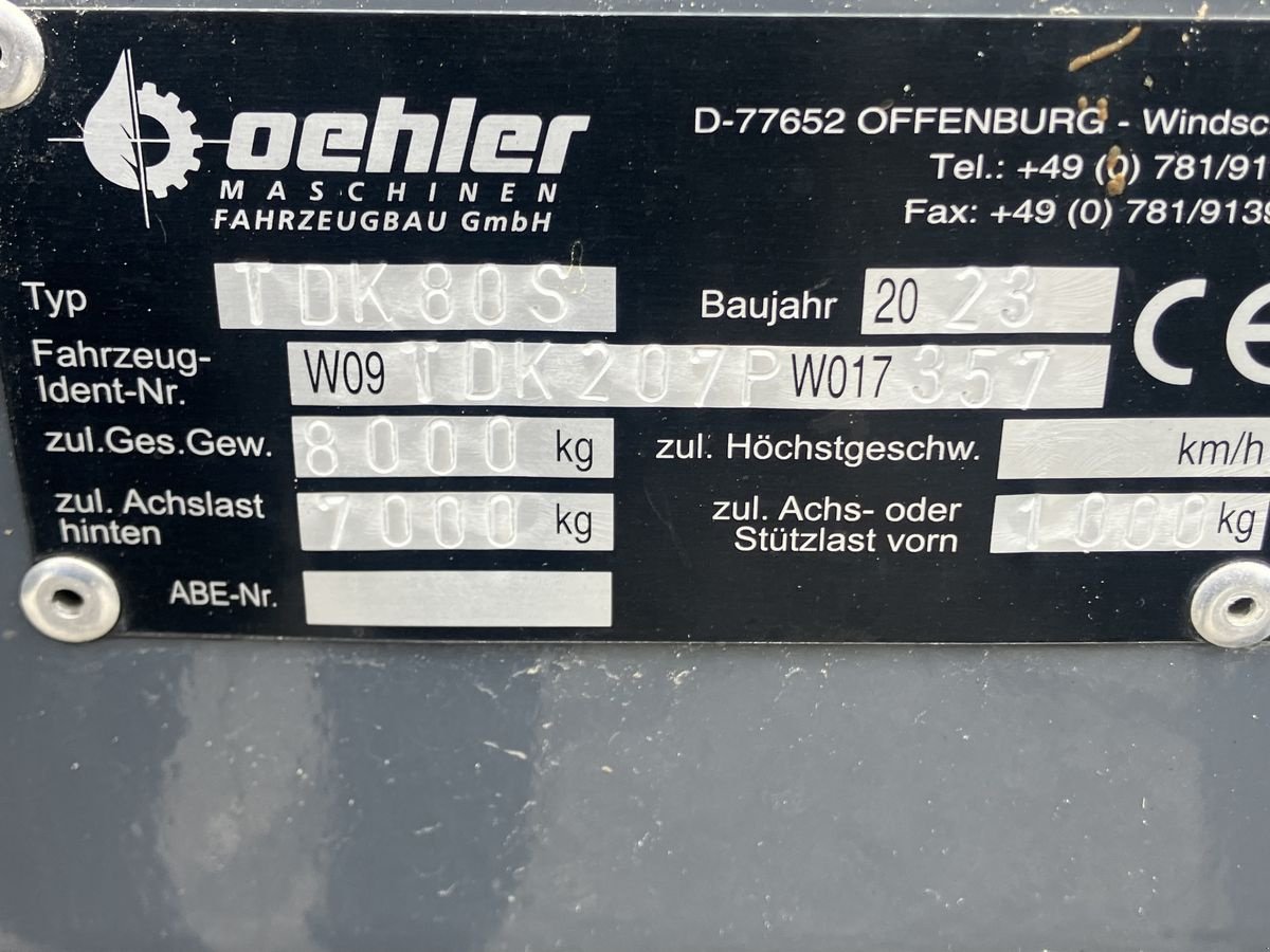 Kipper des Typs Oehler TDK 80 S, Neumaschine in Villach (Bild 9)