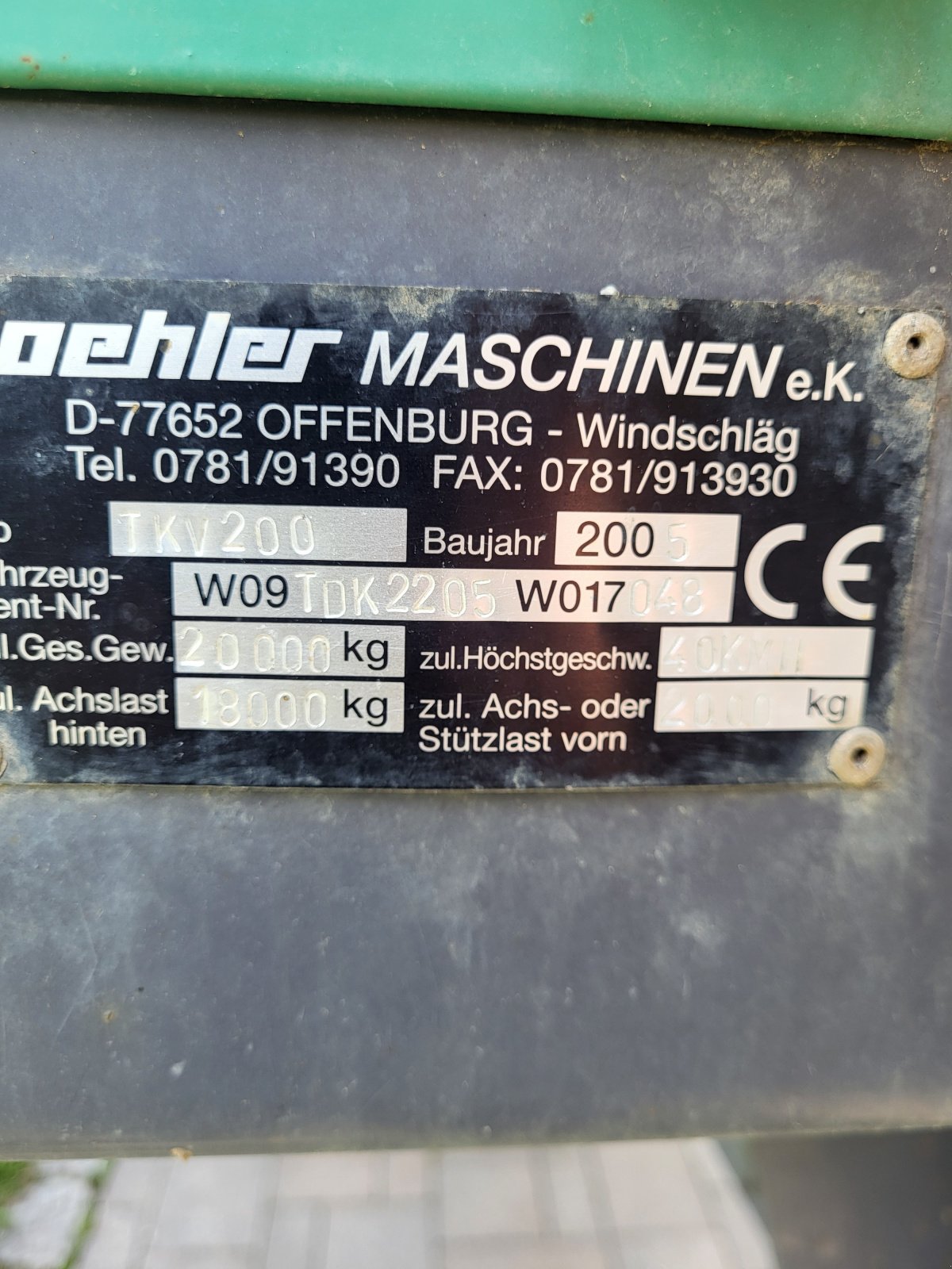 Kipper del tipo Oehler TKV 200, Gebrauchtmaschine en Obing (Imagen 3)