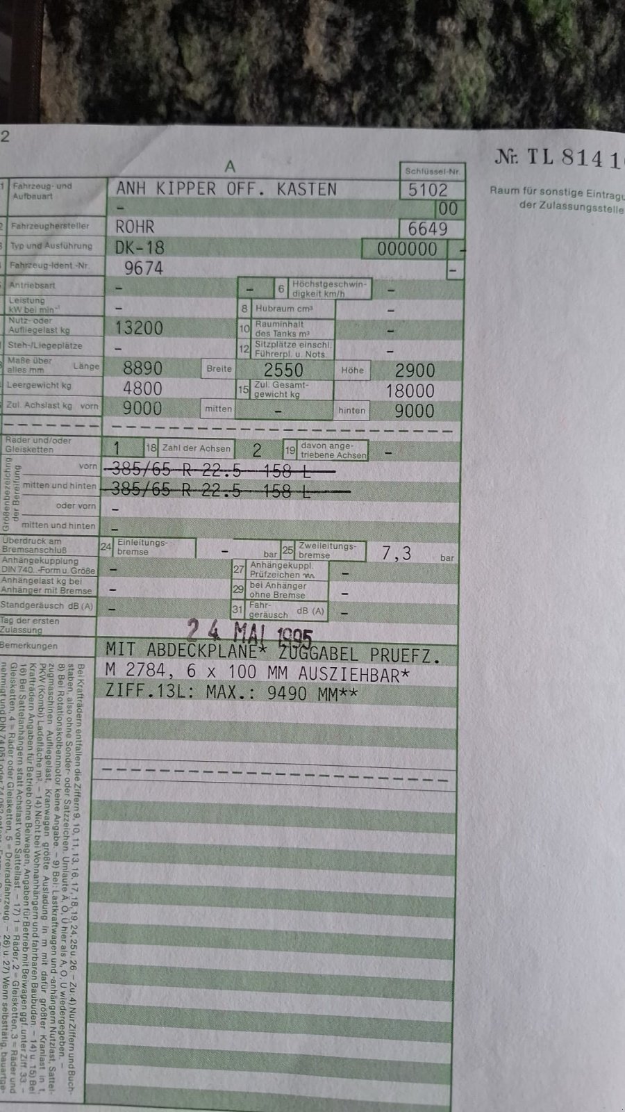 Kipper za tip Rohr Dk 18, Gebrauchtmaschine u Donaueschingen  (Slika 3)