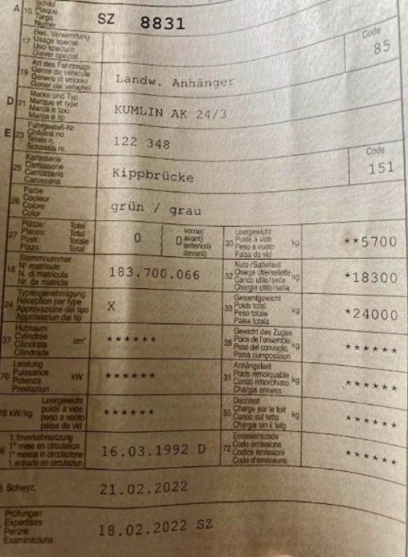 Kipper typu Sonstige AK 24/3, Gebrauchtmaschine v Altendorf (Obrázok 4)