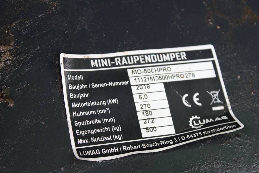 Kipper typu Sonstige Mini dumper MD-500HPRO, Gebrauchtmaschine w Rucphen (Zdjęcie 7)