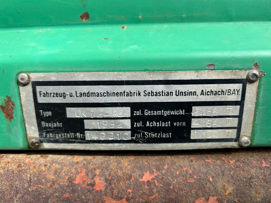 Kipper Türe ait Unsinn UK 72, Gebrauchtmaschine içinde Offenhausen (resim 4)