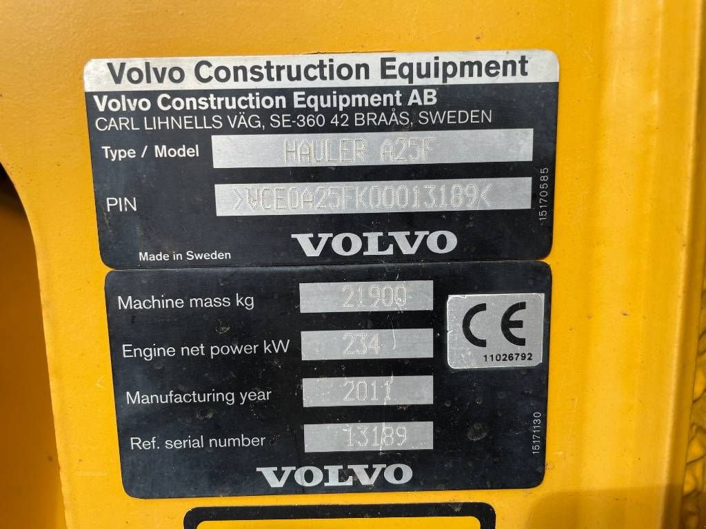 Kipper typu Volvo A25F, Gebrauchtmaschine w Venlo (Zdjęcie 9)