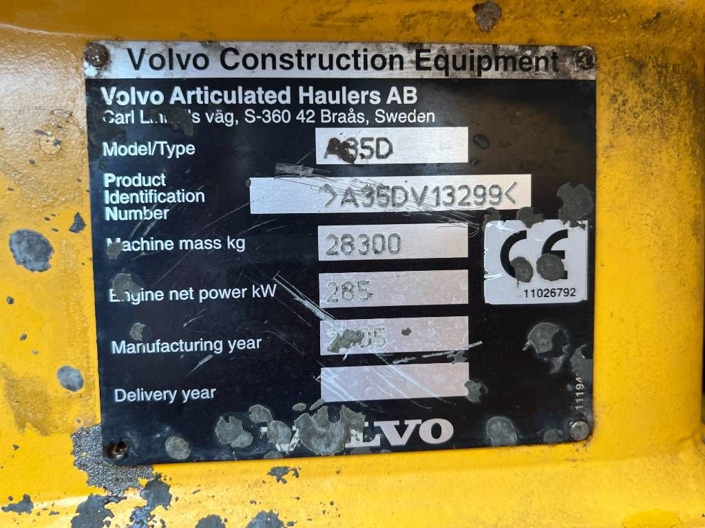 Kipper του τύπου Volvo A35D, Gebrauchtmaschine σε Venlo (Φωτογραφία 11)