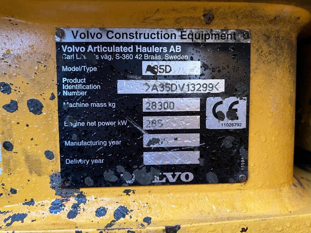 Kipper del tipo Volvo A35D, Gebrauchtmaschine en Venlo (Imagen 9)