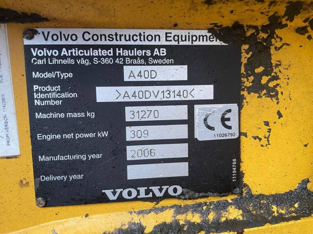 Kipper typu Volvo A40D, Gebrauchtmaschine w Venlo (Zdjęcie 8)