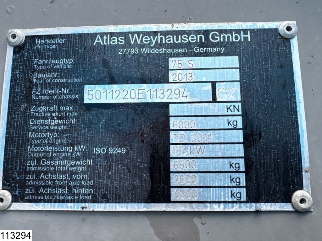 Knickgelenkte Baggerlader Türe ait Atlas AR75S 4X4, 55 KW,, Gebrauchtmaschine içinde Ede (resim 5)