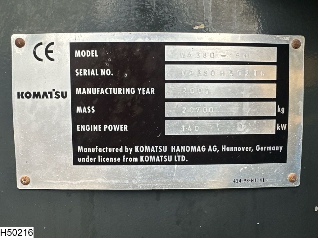 Knickgelenkte Baggerlader of the type Komatsu WA 380 4x4, 140 KW, Gebrauchtmaschine in Ede (Picture 10)