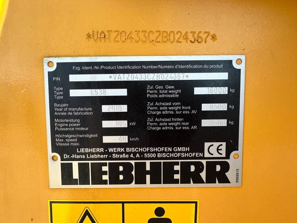 Knickgelenkte Baggerlader van het type Liebherr L 538, Gebrauchtmaschine in Wommels (Foto 9)